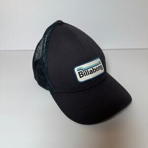 BillabongTrucker Hat Baseball Cap Logo Black One Size Surf Beach Skate